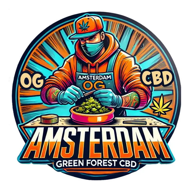 Logo de la résine de CBD Amsterdam OG , un produit GreenforestCBD