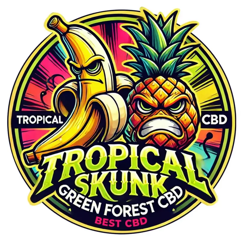 Logo de la fleur de CBD, Tropical Skunk CBD, vendue par GreenforestCBD