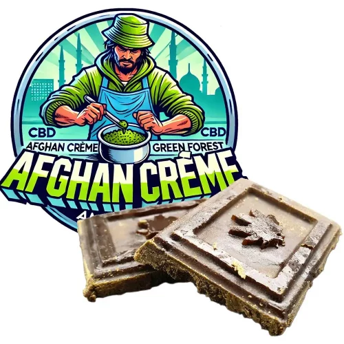 Résine de CBD crème d'afghan fabriquée par GreenforestCBD